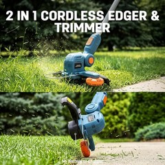 12″ Cordless 2-in-1 String Trimmer Compatible with Makita 18V Battery(Tool Only)
