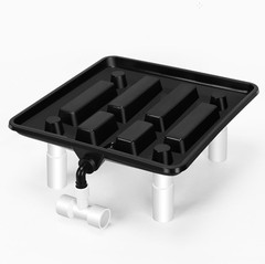 Runoff Trays 15.5in Garden Flood and Drain Plant Base with PVC Legs and Drain