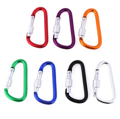 3″ LOCKING D-CLIP HOOKS utility aluminum Carabiner FOR camping/hiking/climbing
