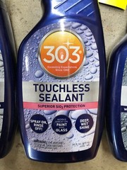 (3) SPRAY BOTTLES 303 PRODUCTS 16oz TOUCHLESS SEALANT FOR PAINT & GLASS 30392CSR