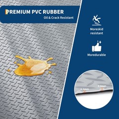 7.5×17/7.5×25/8×20 FT Garage Floor Mat, 2mm Thickened PVC Non-Slip Flooring Roll