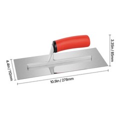 Tile Tools Stainless Steel Flat Finishing Trowel 10.9×4.4in Concrete