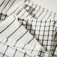 IKEA RINNIG Dish towel, white/dark gray/patterned, 18×24 ” 100 % Cotton Set of 4