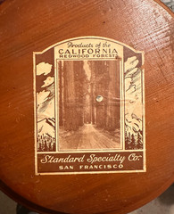 Vintage 1940’s California Redwood Nut Cracker Bowl Standard Specialty Company