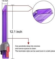 LED Light Pipe Crevice Tool Replacement For Dyson V7 V8 V10 V11 Vacuum Purple