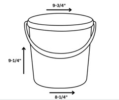2 Gallon Food Grade BPA Free Plastic Buckets with Screw On Lids (Pack of 8)