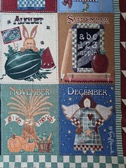 VINTAGE Vicky Howard “12 Months Of The Year” THROW BLANKET Tapestry 52” X 71”