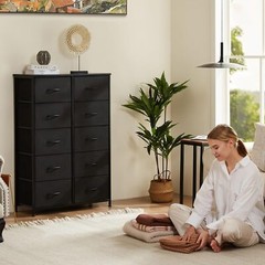 10 Drawers Tall Dresser for Bedroom Drawer Dresser with Organizer Storage Drawer