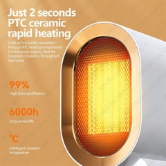 1200W Electric Space Heater Fast PTC Ceramic Instant Heating Fan for Room Indoor