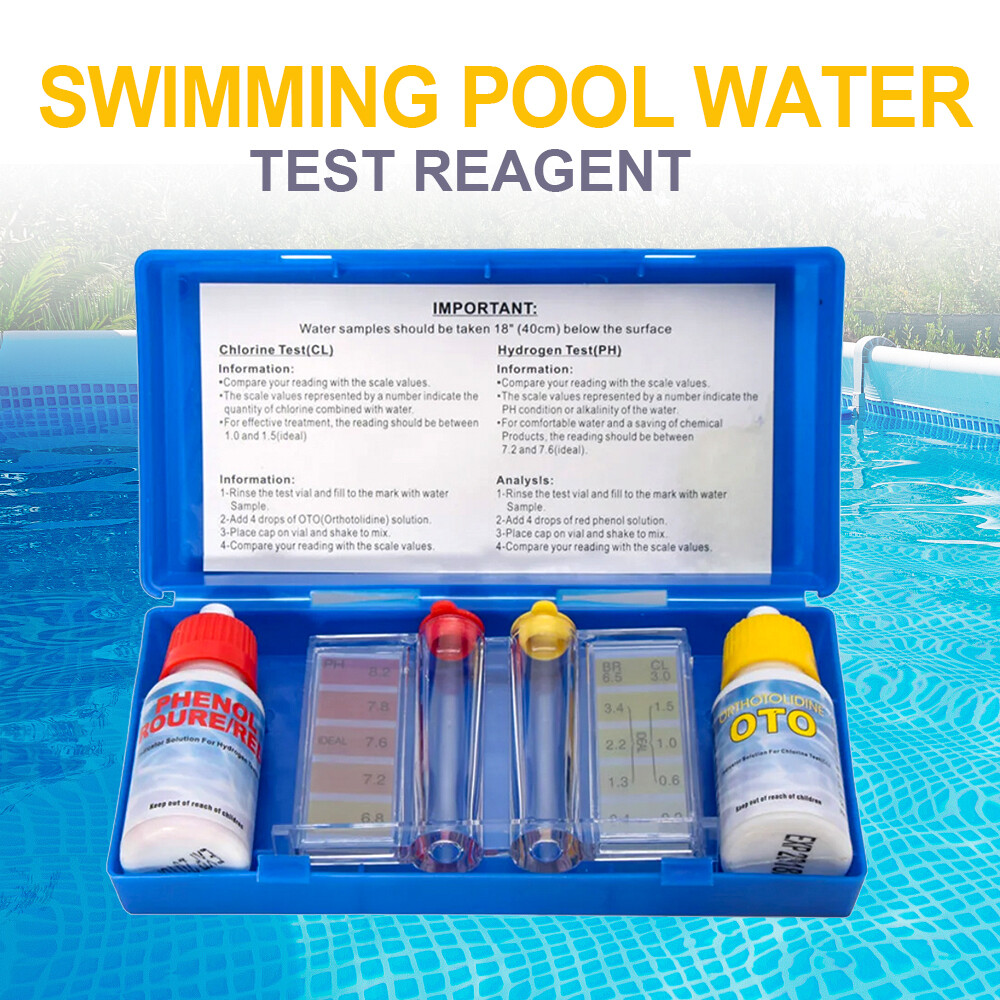HORMY 2 Way Swimming Pool Testing Kit Water Tester For Chlorine and Ph Test USA