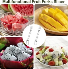 Watermelon Slicer Cutter,2-in-1 Fork Stainless Steel Fruit Cutting Artifact Lot