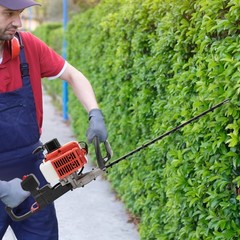 Gas Hedge Trimmer 22.5cc 2 Stroke Gas Powered Dual Sided Hedge Trimmer 650w