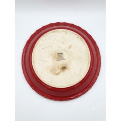 Chantal Red Ceramic Pie Dish 9.5 Inch Fluted Baking Pan Stoneware Handcrafted