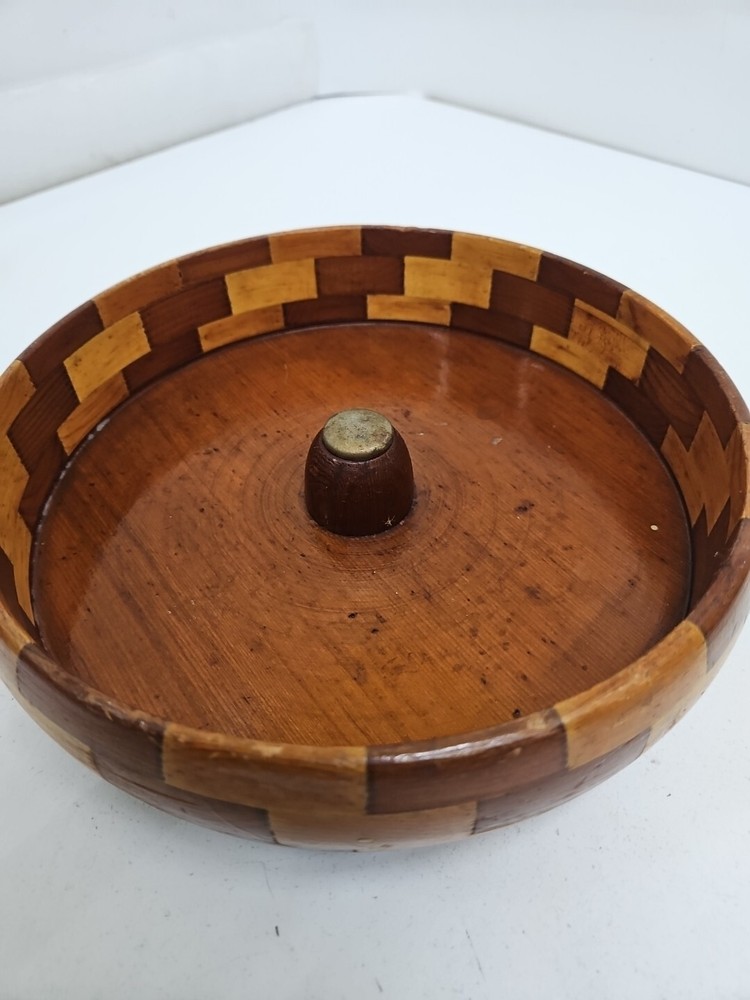 Vintage California Redwood Nut Cracker Bowl Standard Specialty Co