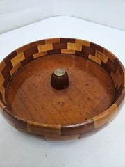Vintage California Redwood Nut Cracker Bowl Standard Specialty Co