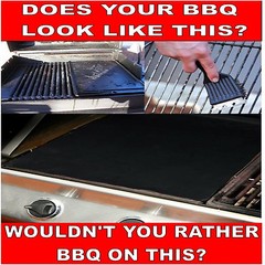 AUSSIE BBQ GRILL MAT RIGID (3 x Thicker) Reusable NonStick +Money Back Guarantee