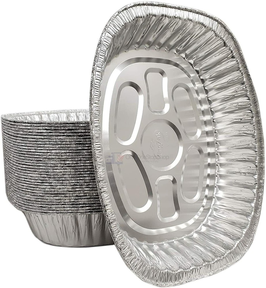 Heavy-Duty Disposable Extra Large Oval Roasting Pan-Durable Turkey Roaster Pans