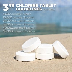 Xtremeclear 3″ inch Stabilized Chlorine Tablets for Swimming Pool Hot Tubs 25lbs