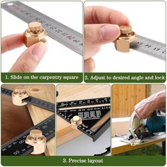 4 Pack Stair/Square Gauge Set for Framing Square, Stair Stringer Layout Tool for