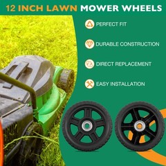 2x 12″ Push Lawn Mower Plastic Wheel Fit Craftsman Mower Generator Garden Tiller