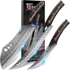 New Sealed 3-Piece Knife Set, High Carbon Steel Cleaver, Slicing & Boning Father
