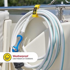 Hook and Loop Strap 12″ Yellow Wrap-It Storage for Boat Rope, Hose, Cable & more