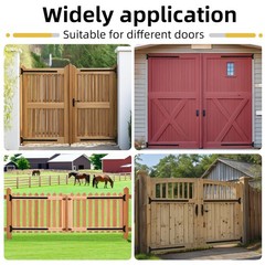24in Heavy Duty gate Hinges 1760Lbs Capacity, 4 Pcs T-Strap 24 Inch, Black