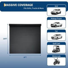 7.5×17/7.5×25/8×20 FT Garage Floor Mat, 2mm Thickened PVC Non-Slip Flooring Roll