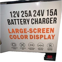 Fully Automatic Battery Charger, 25A 2/8/20/25 Amp 12V/24V LiFePO4 Lead Acid