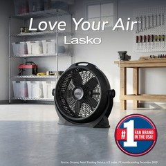 Lasko WindMachine 20″ Floor Fan 3-Speed Air Circulator Black A20305