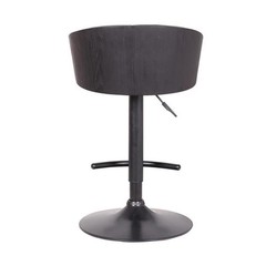 Armen Living Solstice 24.25-32.25″ Modern Metal Swivel Bar Stool in Black/Gold