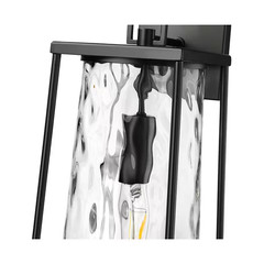 Dutton 19.75 In. 1-Light Powder Coated Black Transitional Outdoor Hardwired Wall