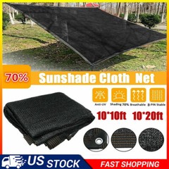 70% Shade Cloth Anti-Aging Sun Mesh UV Resistant Net Sunblock Plant Garden Tarp