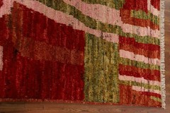 Abstract Moroccan Area Rug 5×8 Hand-knotted Wool Oriental Carpet for Any Room