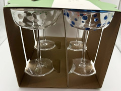 8.11oz 4pc Polka Dot Acrylic Coupe Drinkware Set *NEW* kate spade x target