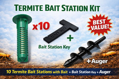 10 Termite Kill trap Kit with Auger and Key Stations