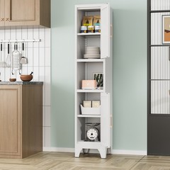 61”H Farmhouse Kitchen Pantry Cabinet with Shelves Metal Cabinet for Home,office