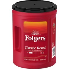 (2 pack) Folgers Classic Roast Ground Coffee, Medium Roast, 40.3 oz Canister