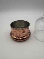 Williams Sonoma Hammered Copper Butter Keeper Round