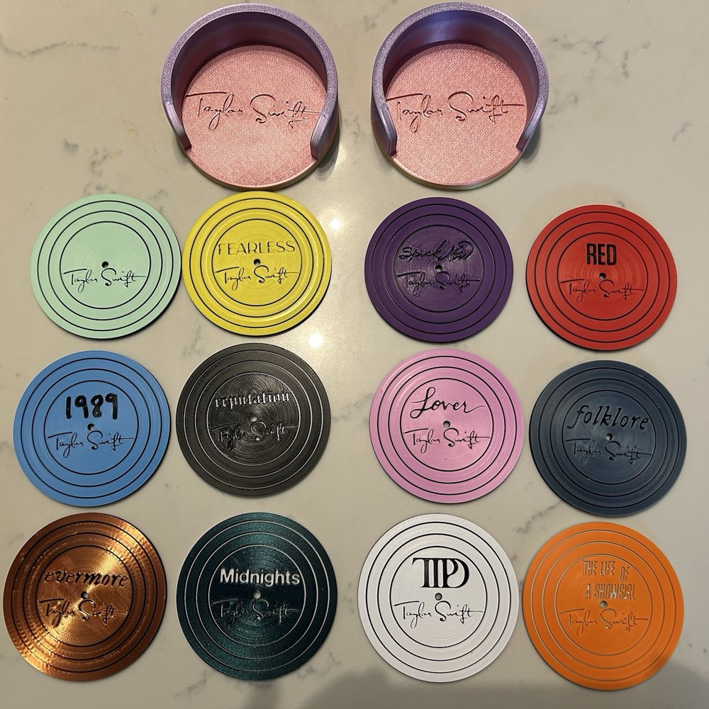 Taylor Swift Vinyl Coaster Set Of 12