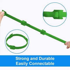 60 PCS Reusable Nylon Plant Cable Ties – 6 Inch Adjustable Green Straps