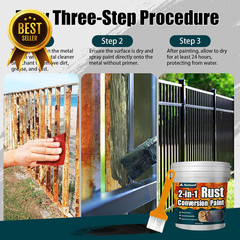 2-in-1 Rust Converter Metal Primer Anti Rust Coating Paint 35 Oz