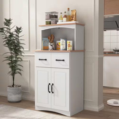 23.6 In. W X 15.7 In. D X 49.4 In. H Freestanding Kitchen Cabinet White Pantry S