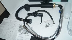 FORIOUS BLACK PULL DOWN KITCHEN FAUCET w/ SOAP DISPENSER FF0033B-SD -NEW IN BOX