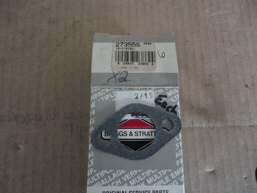 ONE NEW Genuine Briggs and Stratton 27355S Intake Gasket, FREE Shipping