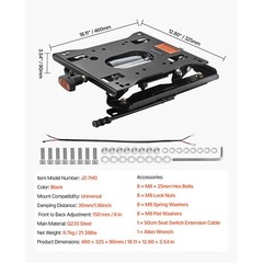Seat Suspension Kit with Seat Slider Universal for Lawn Mower Tractor Forklift