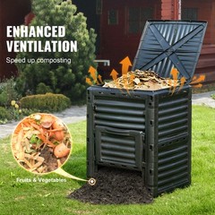 VEVOR Garden Compost Bin 80 Gal/300 L Outdoor Compost Bin BPA Free Material