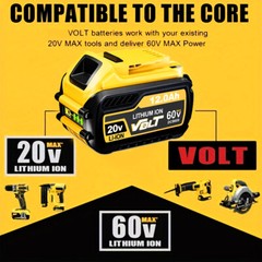 12.0Ah For DEWALT FLEXVOLT DCB609 20V/60V MAX Lithium-lon Battery DCB606 DCB612