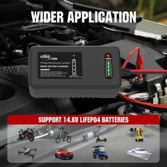 ULTRAPOWER 14.6V 4A LiFePO4 Battery Charger,Smart Lithium Battery Charger with