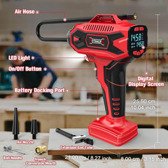 160PSI Cordless Tire Inflator Air Compressor Compatible with Milwauke 18V Batter